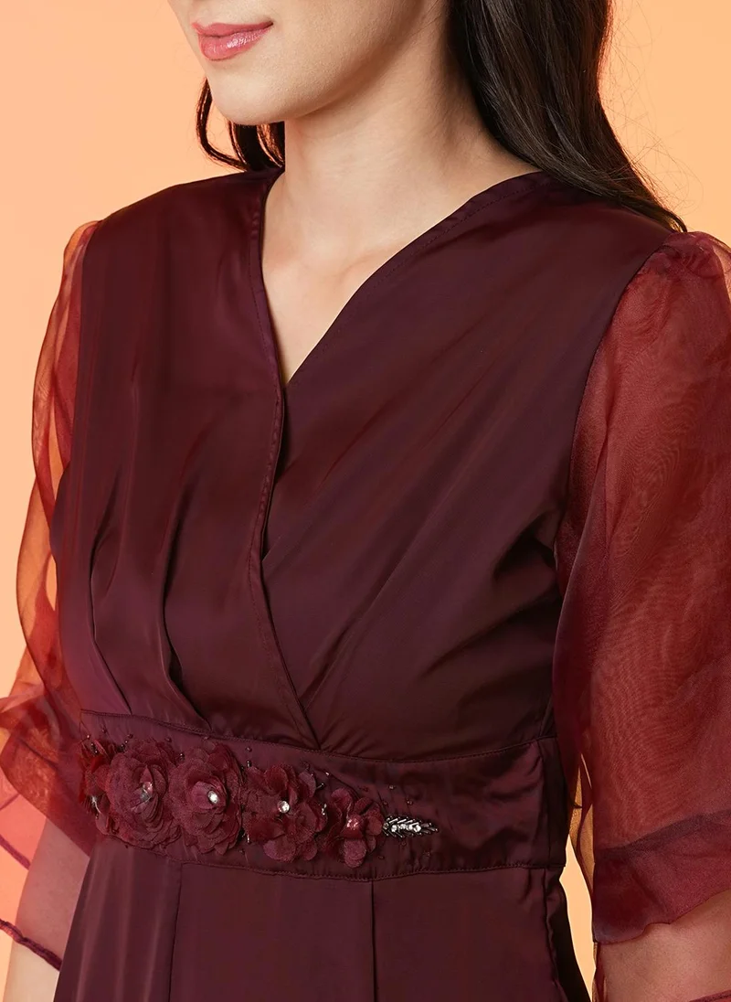 globus Purple Globus Women Applique Party Jumpsuit for Women | Best Price UAE